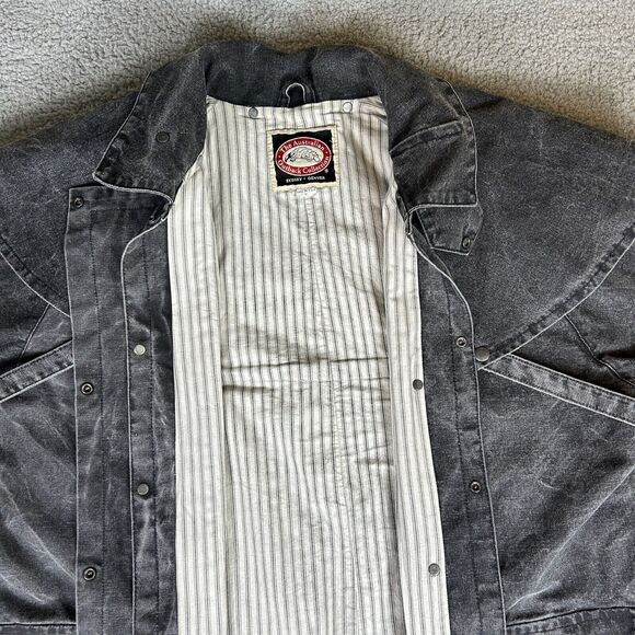 The Australian Outback Collection Western Oilcloth Duster Jacket Coat Men XL USA - Picture 7 of 13